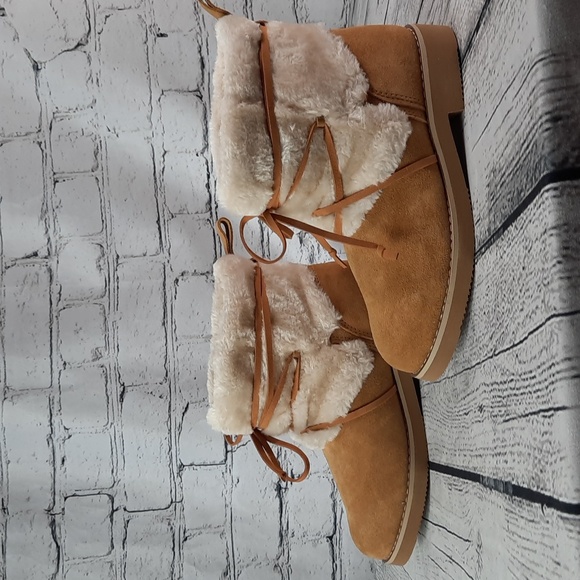 Style & Co.STYLE & COMPANY Womens Beige Mixed Media Cold Weather Zijune Round 7 - Picture 7 of 7